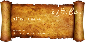 Öhl Csaba névjegykártya